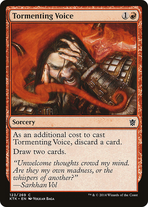 Tormenting Voice (KTK-123) [Khans of Tarkir] Foil MTG Single Wizards of the Coast