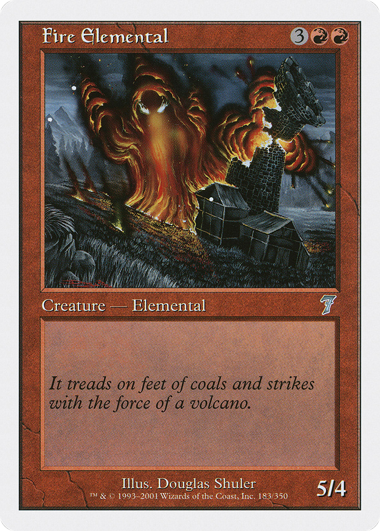 Fire Elemental (7ED-183) [7th Edition] Foil MTG Single Wizards of the Coast