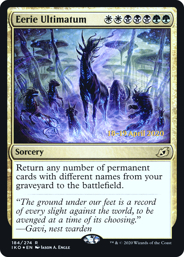 Eerie Ultimatum (PRE-184) [Ikoria: Lair of Behemoths Promos] Foil MTG Single Wizards of the Coast