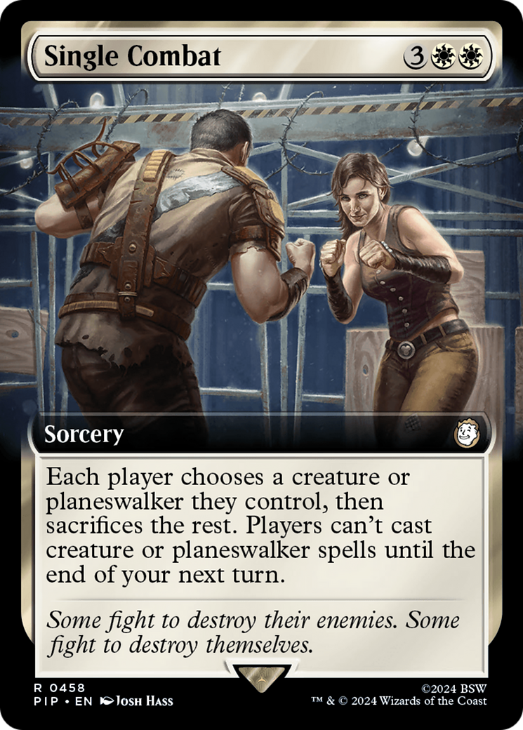 Single Combat (PIP-458) [Fallout] (Extended Art) MTG Single Wizards of the Coast