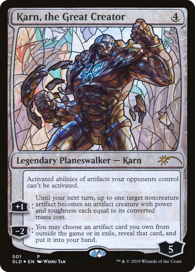 Karn, the Great Creator (Stained Glass) (SLD-501) [Secret Lair] Drop Foil MTG Single Wizards of the Coast