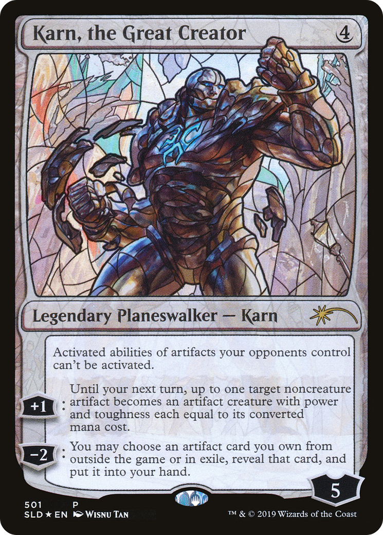 Karn, the Great Creator (Stained Glass) (SLD-501) [Secret Lair] Drop Foil MTG Single Wizards of the Coast