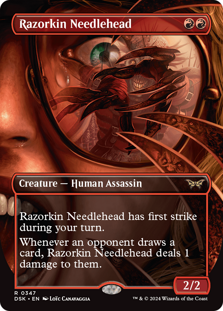 Razorkin Needlehead (DSK-347) [Duskmourn: House of Horror] (Borderless) Foil MTG Single Wizards of the Coast