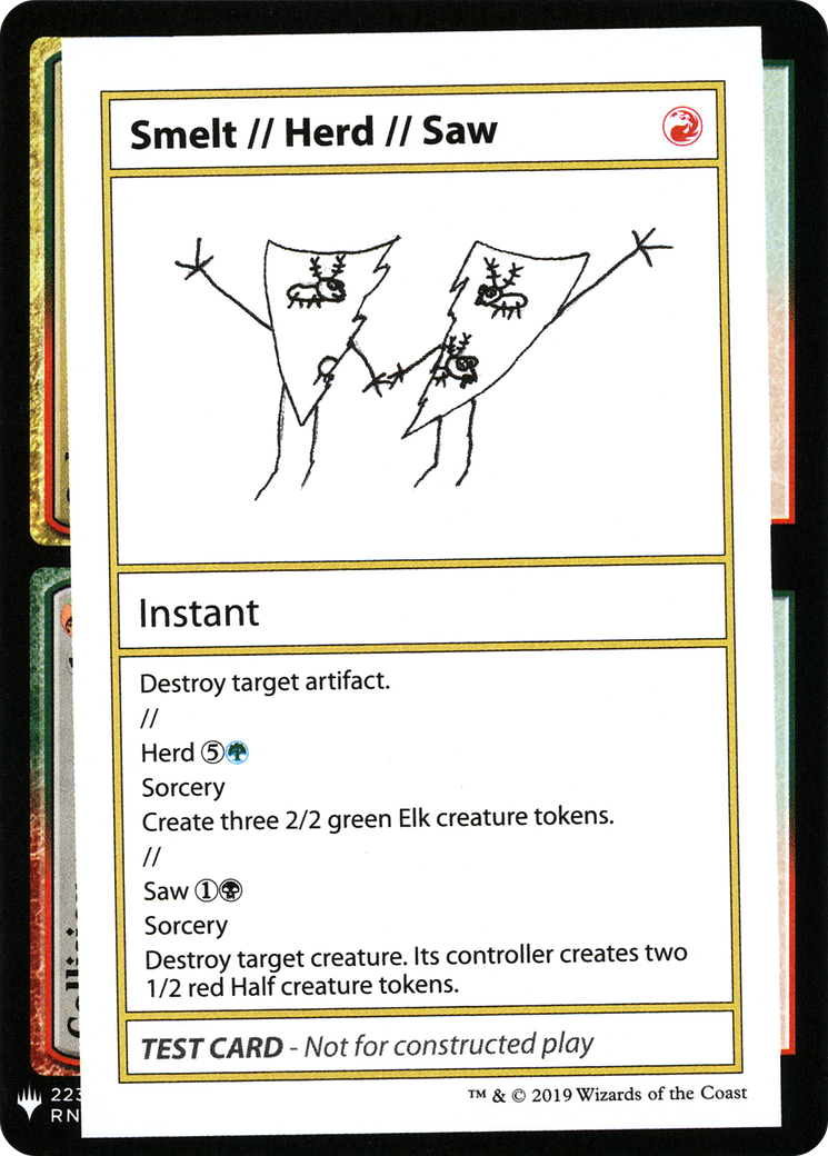 Smelt // Herd // Saw (CMB1-100) [Mystery Booster] Playtest Cards 2019 MTG Single Wizards of the Coast