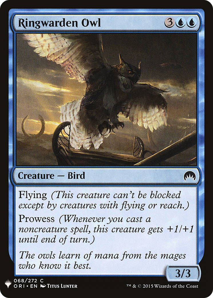 Ringwarden Owl (LIST-ORI-68) [Mystery Booster] The List MTG Single Wizards of the Coast
