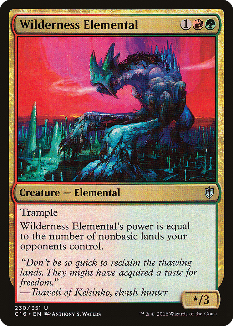 Wilderness Elemental (C16-230) [Commander 2016] MTG Single Wizards of the Coast