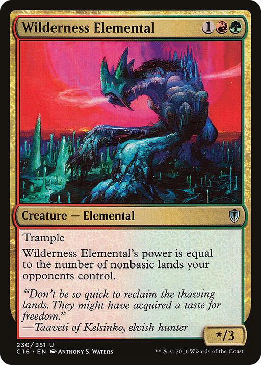 Wilderness Elemental (C16-230) [Commander 2016] MTG Single Wizards of the Coast