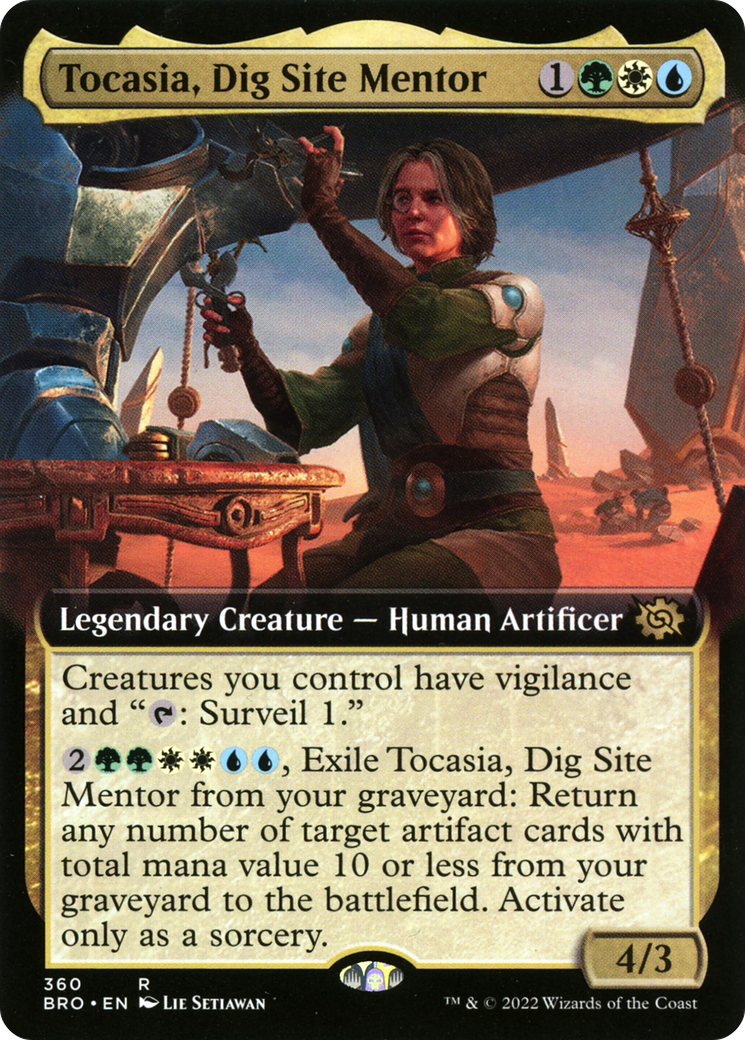 Tocasia, Dig Site Mentor (BRO-360) [The Brothers' War] (Extended Art) Foil MTG Single Wizards of the Coast
