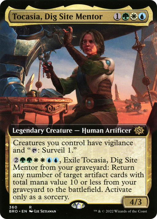 Tocasia, Dig Site Mentor (BRO-360) [The Brothers' War] (Extended Art) MTG Single Wizards of the Coast