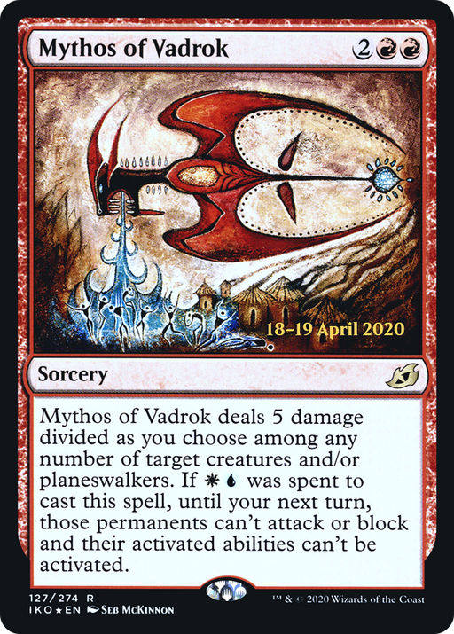 Mythos of Vadrok (PRE-127S) [Ikoria: Lair of Behemoths Promos] Foil MTG Single Wizards of the Coast