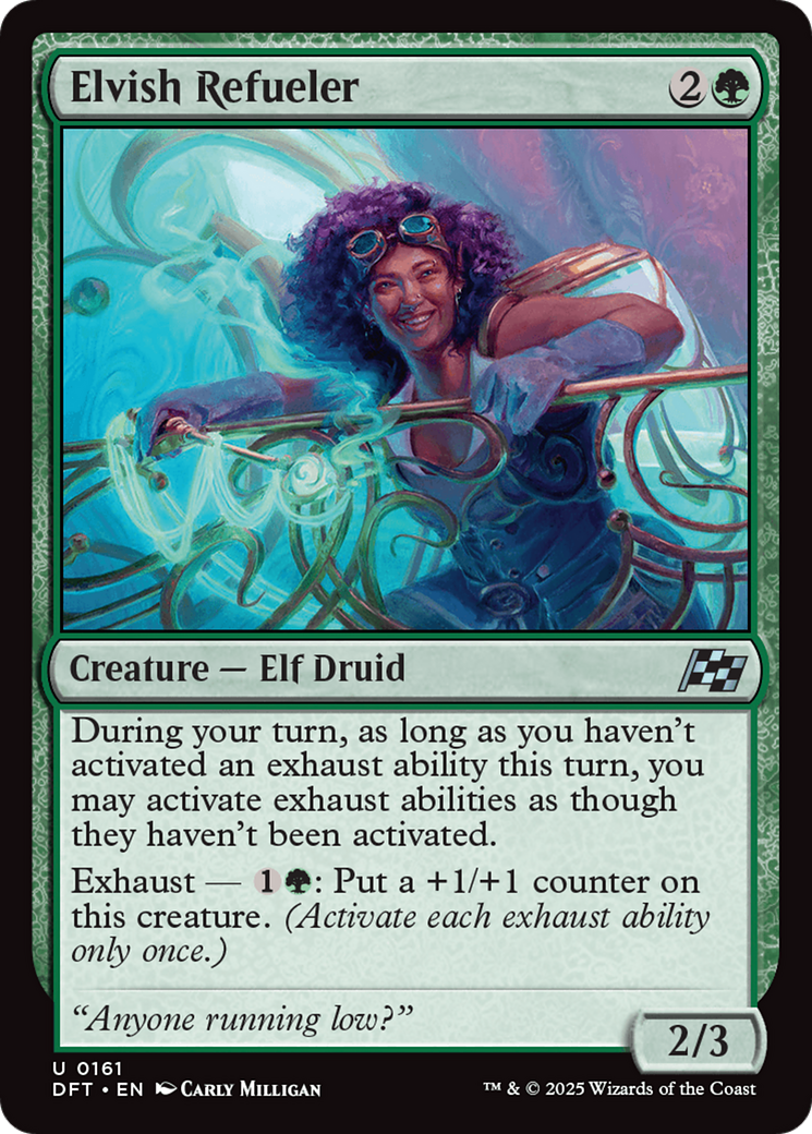 Elvish Refueler (DFT-161) [Aetherdrift] Foil MTG Single Wizards of the Coast