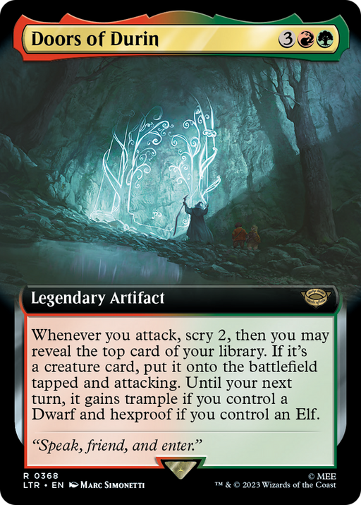 Doors of Durin (LTR-368) [The Lord of the Rings: Tales of Middle-earth] (Extended Art) MTG Single Wizards of the Coast