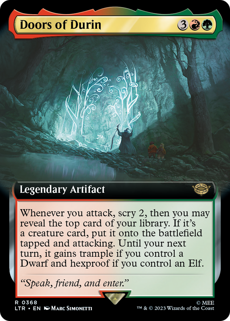 Doors of Durin (LTR-368) [The Lord of the Rings: Tales of Middle-earth] (Extended Art) Foil MTG Single Wizards of the Coast
