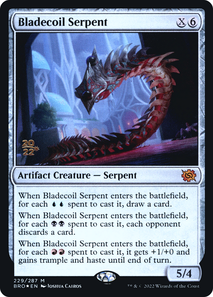 Bladecoil Serpent (PRE-229S) [The Brothers' War Promos] Foil MTG Single Wizards of the Coast