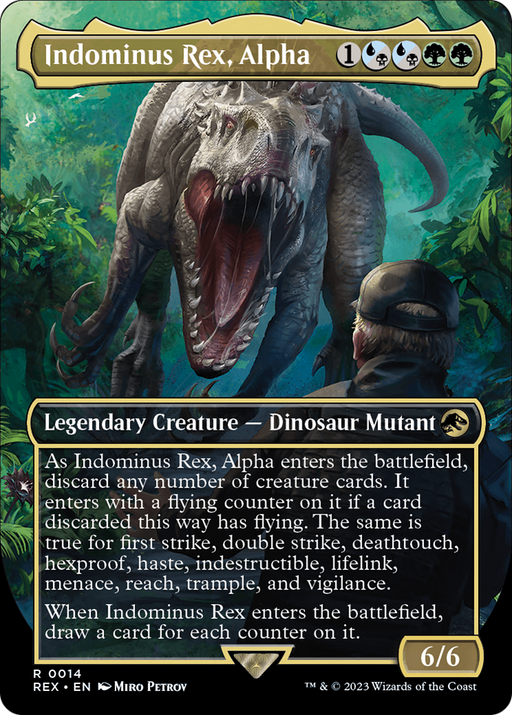 Indominus Rex, Alpha (REX-014) [Jurassic World Collection] (Borderless) MTG Single Wizards of the Coast