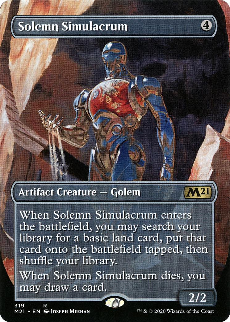 Solemn Simulacrum (Alternate Art) (M21-319) [Core Set 2021] (Borderless) MTG Single Wizards of the Coast