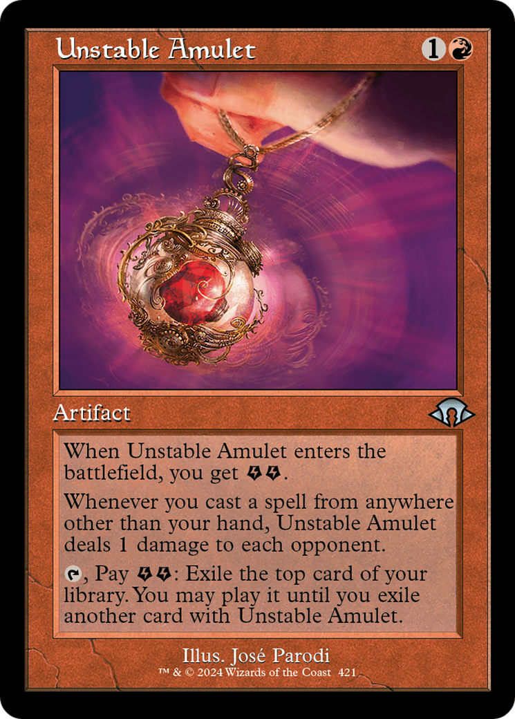 Unstable Amulet (MH3-421) [Modern Horizons 3] MTG Single Modern Horizons 3