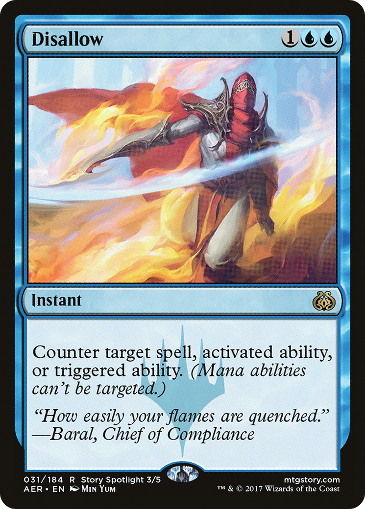 Disallow (AER-031) [Aether Revolt] Foil MTG Single Wizards of the Coast