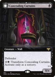 Concealing Curtains (VOW-367) [Innistrad: Crimson Vow] (Extended Art) MTG Single Wizards of the Coast