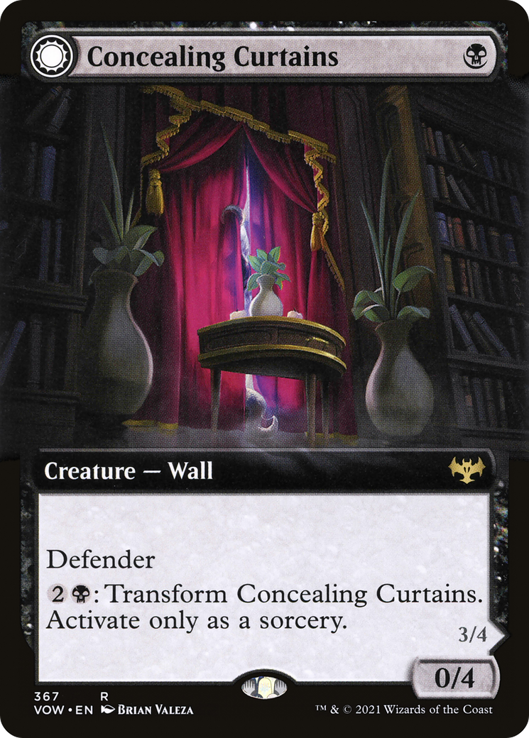 Concealing Curtains (VOW-367) [Innistrad: Crimson Vow] (Extended Art) MTG Single Wizards of the Coast