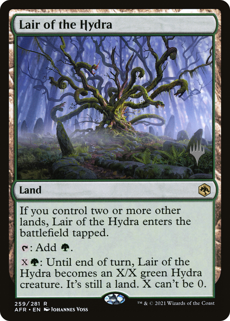 Lair of the Hydra (PPAFR-259) [Adventures in the Forgotten Realms Promos] Foil MTG Single Wizards of the Coast