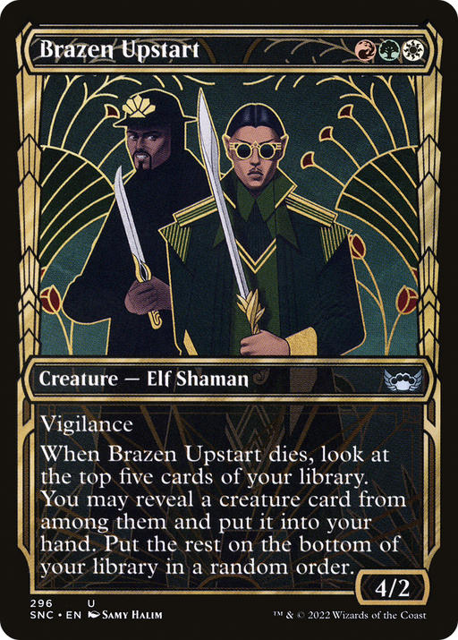 Brazen Upstart (SNC-296) [Streets of New Capenna] (Showcase) Foil MTG Single Wizards of the Coast