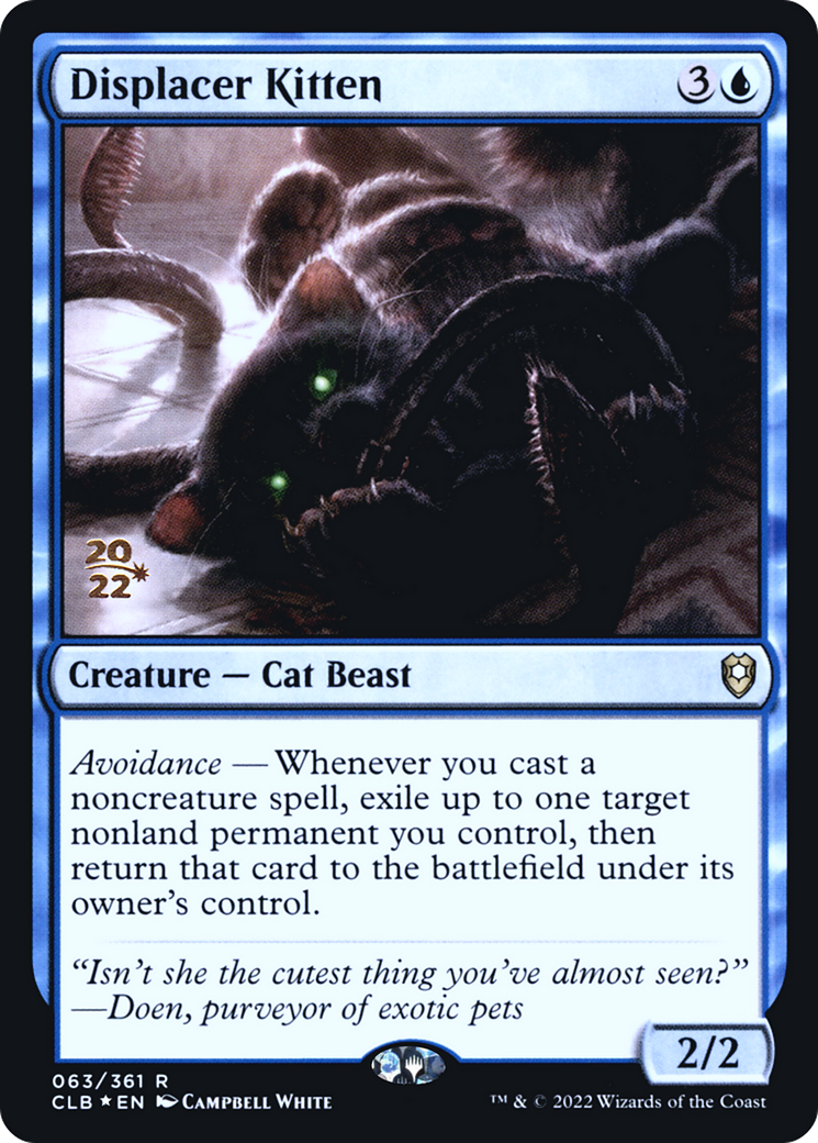 Displacer Kitten (PRE-063) [Battle for Baldur's Gate Promos] Foil MTG Single Wizards of the Coast
