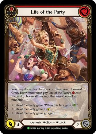 Life of the Party (Red) [LGS084] (Promo)  Rainbow Foil Flesh And Blood Single Flesh And Blood   