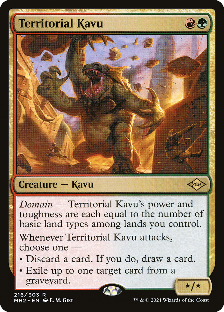 Territorial Kavu (MH2-216) [Modern Horizons 2] Foil MTG Single Modern Horizons 2