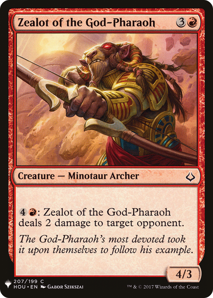 Zealot of the God-Pharaoh (LIST-HOU-207) [Mystery Booster] The List MTG Single Wizards of the Coast