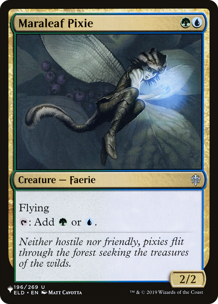 Maraleaf Pixie (LIST-ELD-196) [Mystery Booster] The List MTG Single Wizards of the Coast