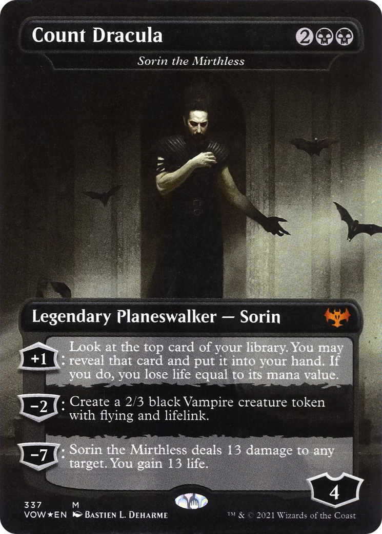 Count Dracula - Sorin the Mirthless (VOW-337) [Innistrad: Crimson Vow] (Borderless) MTG Single Wizards of the Coast