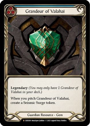 Grandeur of Valahai [EVR000] (Everfest)  1st Edition Cold Foil Flesh And Blood Single Flesh And Blood   