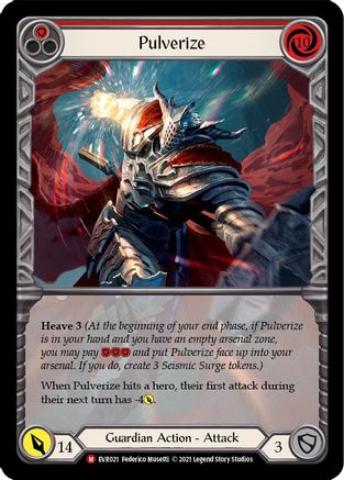 Pulverize [EVR021] (Everfest)  1st Edition Extended Art Rainbow Foil Flesh And Blood Single Flesh And Blood   