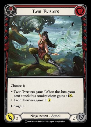 Twin Twisters (Red) [EVR047] (Everfest)  1st Edition Rainbow Foil Flesh And Blood Single Flesh And Blood   