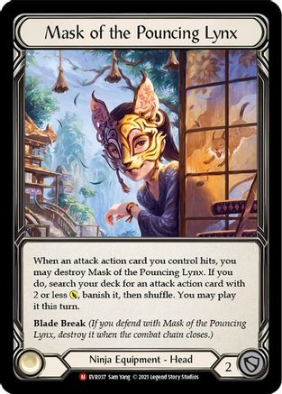 Mask of the Pouncing Lynx [EVR037] (Everfest)  1st Edition Normal Flesh And Blood Single Flesh And Blood   