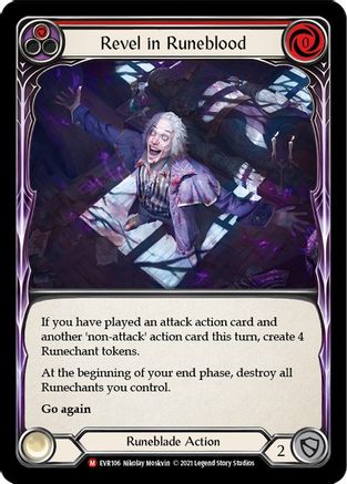 Revel in Runeblood [EVR106] (Everfest)  1st Edition Normal Flesh And Blood Single Flesh And Blood   