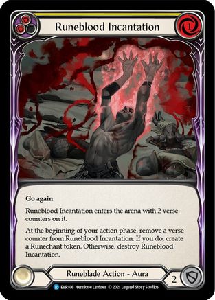 Runeblood Incantation (Yellow) [EVR108] (Everfest)  1st Edition Normal Flesh And Blood Single Flesh And Blood   