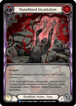 Runeblood Incantation (Red) [EVR107] (Everfest)  1st Edition Extended Art Rainbow Foil Flesh And Blood Single Flesh And Blood   