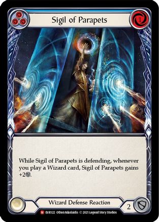Sigil of Parapets [EVR122] (Everfest)  1st Edition Rainbow Foil Flesh And Blood Single Flesh And Blood   