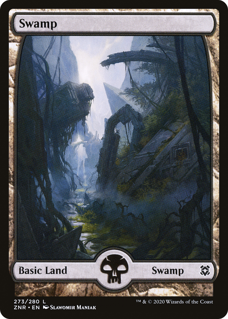 Swamp (ZNR-273) [Zendikar Rising] (Full Art) MTG Single Wizards of the Coast