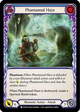 Phantasmal Haze (Blue) [EVR149] (Everfest)  1st Edition Rainbow Foil Flesh And Blood Single Flesh And Blood   