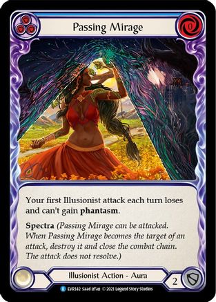 Passing Mirage (Blue) [EVR142] (Everfest)  1st Edition Rainbow Foil Flesh And Blood Single Flesh And Blood   