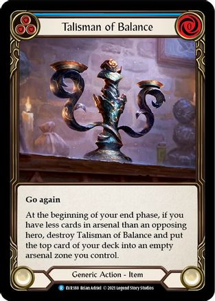 Talisman of Balance [EVR188] (Everfest)  1st Edition Normal Flesh And Blood Single Flesh And Blood   