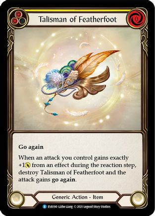 Talisman of Featherfoot [EVR190] (Everfest)  1st Edition Normal Flesh And Blood Single Flesh And Blood   