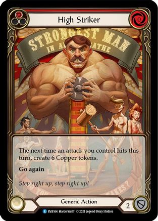 High Striker (Red) [EVR164] (Everfest)  1st Edition Extended Art Rainbow Foil Flesh And Blood Single Flesh And Blood   