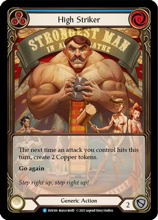 High Striker (Blue) [EVR166] (Everfest)  1st Edition Extended Art Rainbow Foil Flesh And Blood Single Flesh And Blood   