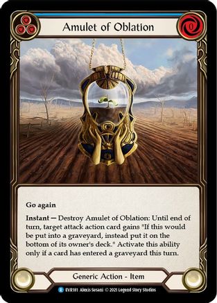Amulet of Oblation [EVR181] (Everfest)  1st Edition Normal Flesh And Blood Single Flesh And Blood   