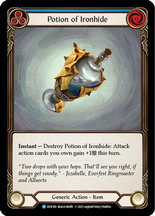 Potion of Ironhide [EVR186] (Everfest)  1st Edition Cold Foil Flesh And Blood Single Flesh And Blood   