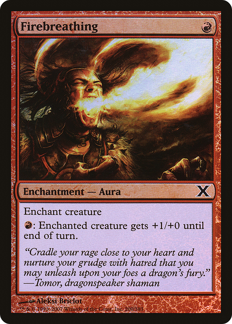 Firebreathing (10E-200★) [Tenth Edition] Foil MTG Single Wizards of the Coast